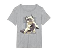 Avatar The Last Airbender Appa Flying Bison Air Nomads T-Shirt, Women's Plus, Heather Grey, 6X
