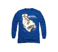 Avatar The Last Airbender Appa In Flight Mens Long Sleeve T Shirt-Royal Blue Paramount Home Entertainment Royal L