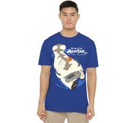 Avatar The Last Airbender Appa in Flight Unisex T Shirt, Royal Blue, Large
