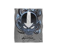 Avatar: The Last Airbender Avatar The Last Airbender Blue & Black Kanji Silky Touch Super Soft Throw Blanket 152 X 127 cm in White Avatar: The Last Airbender White 152 X 127 cm