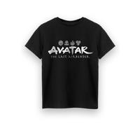 Avatar: The Last Airbender Boy's Short Sleeved T-Shirt (Kids Black) in Black | Size: 7-8 Years Avatar: The Last Airbender Black 7-8 Years