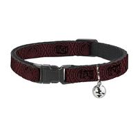 Avatar The Last Airbender Breakaway Cat Collar With Bell, Plastic Clip, Easy Adjustable, Avatar Last Airbender Fire Element Symbol BlackRed, 8.5 to 12 Inches 0.5 Inch Wide