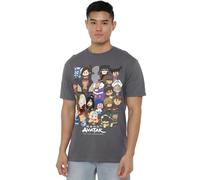 Avatar The Last Airbender Chibi Group Unisex T Shirt, Charcoal, Medium