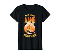 Avatar: The Last Airbender Halloween This is My Aang Costume T-Shirt, Women, Black, Small