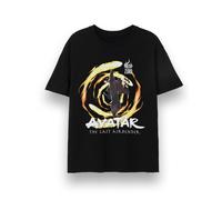 Avatar: The Last Airbender Men's Short Sleeved T-Shirt (Adult Black) in Black | Size: 2XL Avatar: The Last Airbender Black 2XL