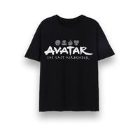 Avatar: The Last Airbender Men's Short Sleeved T-Shirt (Adult Black) in Black | Size: Medium Avatar: The Last Airbender Black M