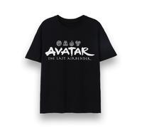 Avatar: The Last Airbender Men's Short Sleeved T-Shirt (Adult Black) in Black | Size: XL Avatar: The Last Airbender Black XL