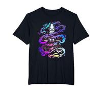 Avatar: The Last Airbender Rainbow Neon Spiral Aang T-Shirt, Men's Big and Tall, Black, 5X Tall