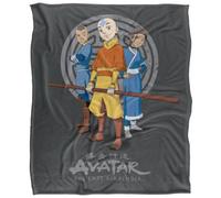 Avatar: The Last Airbender Silky Team Supersoft Blanket Grey/blue/yellow (One Size)