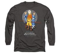 Avatar The Last Airbender Team Avatar Mens Long Sleeve T Shirt, Charcoal, XX-Large