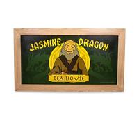 Avatar: The Last Airbender Uncle Iroh's Jasmine Dragon Tea House Hanging Sign Gel Coat Framed Wall Art Print