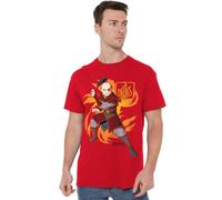 Avatar The Last Airbender Zuko Flame Burst Unisex T Shirt, Red, Large