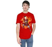 Avatar The Last Airbender Zuko Flame Burst Unisex T Shirt, Red, Medium