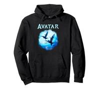 Avatar: The Way Of Water Come Fly With Me Blue Vignette Pullover Hoodie, Adult Unisex, Black, Large