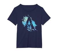 Avatar: The Way of Water Jake and Neytiri A Logo Illustrated T-Shirt, Women's Plus, Navy Blue, 2X