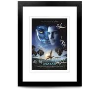 Avatar Trilogy Cast Signed A4 Poster Photo Print Framed Autograph Gift Movie Sam Worthington Zoe Saldana (Avatar 1, A4 Framed & Mounted)