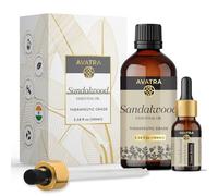 Avatra Sandalwood Essential Oil for Skin, Aromatherapy, & Diffuser | Natural Oil for Humidifier, Soap, & Candle Making | Premium Grade with Glass Dropper- 3.38 Fl Oz