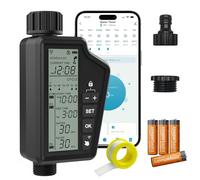 AVATTO Irrigation Computer Smart WiFi Timer for Automatic Watering Compatible with Alexa, Google Home Voice Control and Smart Life App Remote Control, No Gateway Required, Yellow