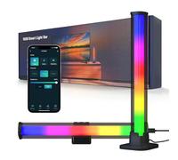 AVATTO RGBIC TV Light Bars, 38cm WiFi TV Backlight with Double Light Beads, Multiple Placement Options Suitable for 45-70inch Television, Work with Alexa, Google Assistant and Smart Life App