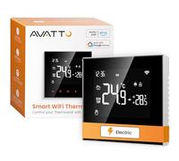 AVATTO Smart WiFi Thermostats for Electric Underfloor Heating Programmable Room Thermostat Works with Smart Life/Tuya Smart App, compatible with Alexa, Google Home voice control, 2.4GHz-WLAN, 16A