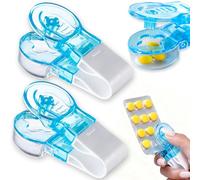 Avavani 2 PCS Portable Pill Taker Remover, Easy No-Touch Pill Dispenser for Blister Packs, Tablet Assistance Tool for The Elderly & Hand Strength Weak