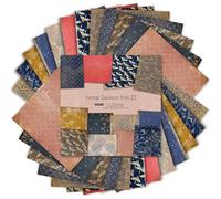 Avavani 24 Sheets Vintage Japanese Scrapbook Paper 6x6 inch, Traditional Kimono & Wave Patterns, Single-Sided Decorative Craft Paper for Card Making, Origami, DIY Gift Boxes