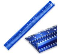 Avavani 30cm Aluminium Metal Cutting Ruler with Raised Grip Protective Edge