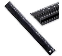 Avavani 30cm Aluminium Metal Cutting Ruler with Raised Non-Slip Grip