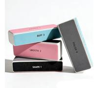 Avavani 4 PCS 4Way Nail Buffer Blocks for Natural & Acrylic Nails, 4 Sided Nail File and Shine Buffing Block with 120/240/600/3000 Grit for Smoothing, Polishing & Salon-Quality Shine