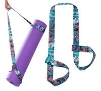 Avavani Green Mandala Yoga Mat Strap, 170cm Adjustable Carrying Sling with Comfortable Shoulder Pad, Portable Belt for Yoga, Pilates, Gym Fitness, Meditation
