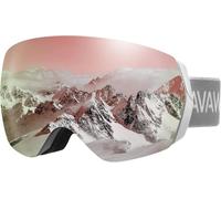 AVAWAY OTG Ski Goggles- Detachable Lens Anti Fog Snowboard Snow Sports Goggles with Anti-Slip Strap for Men Women Youths
