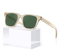 AVAWAY Retro Polarised Mens Sunglasses Vintage Square Eyewear UV400 Protection for Driving Travel