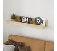 Avc Designs Floating Shelf 60Cm Wall Mounted Decorative Storage Organiser Wall Shelf Oak
