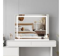 Avc Designs Hollywood Vanity Cosmetic Mirror With Led Lights, 58 X 45Cm Large Makeup Mirror With Dimmable 3 Lighting Modes