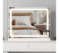 AVC Designs Hollywood Vanity Cosmetic Mirror with LED Lights, 80 x 60cm Large Makeup Mirror with Dimmable 3 Lighting Modes