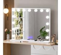 Avc Designs Hollywood Vanity Cosmetic Mirror With Led Lights Large Makeup Mirror With 15 Dimmable Bulbs And 3 Lighting Modes 58 X