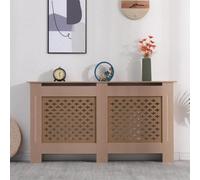 Avc Designs Kensington Radiator Cover Modern Mdf Wood Unfinished Cross Pattern Living Room Hallway Cabinet (Large Unfinished)