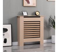 Avc Designs Kensington Radiator Cover Modern Mdf Wood Unfinished Horizontal Slat Living Room Bedroom Hallway Cabinet (Small)
