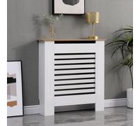 AVC Designs Kensington Radiator Cover Small Horizontal Cabinet White/Oak…