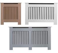 AVC Designs Large Radiator Cover Modern Design Vertical Slats White