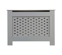 AVC Designs Small Medium Large MDF White Grey Unfinished Pattern Radiator Cover (Medium Grey)