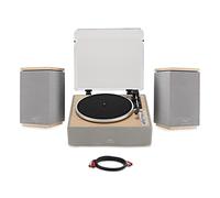 AVCOM 4" Active Bookshelf Stereo All-In-One Turntable System Oak