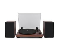 AVCOM Bluetooth Turntable System with Audio-Technica Stylus Walnut