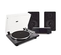 AVCOM Bluetooth Turntable with HiFi Amplifier and 6" Bookshelf Speakers Black