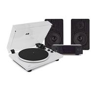 AVCOM Bluetooth Turntable with HiFi Amplifier and 6" Bookshelf Speakers White & Black