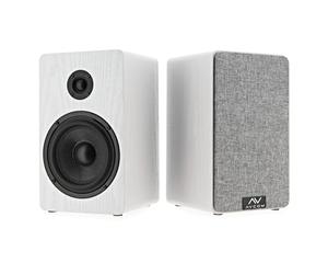 AVCOM Passive 5â€ Bookshelf Speakers 2 x 45W, White | Kevlar woofers with silk dome tweeters, rear-ported MDF cabinet, magnetic grilles, binding posts for banana plugs