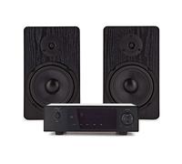 AVCOM Solid State Amplifier with 6" Passive Speakers Black