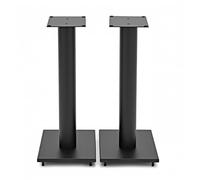 AVCOM Speaker Stands 600mm, Matt Black (Pair) | Raises bookshelf speakers to ear level, concealed cable routing, includes floor spikes for stability