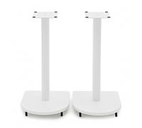 AVCOM Speaker Stands for Surround and Bookshelf Speakers 500mm, White | Steel build with 3mm top plate, integrated cable management, includes floor spikes for hard floors