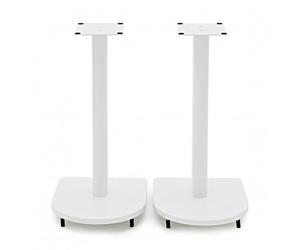 AVCOM Speaker Stands for Surround and Bookshelf Speakers 500mm, White | Steel build with 3mm top plate, integrated cable management, includes floor spikes for hard floors
